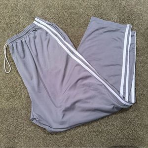 Men’s Sweatpants with Pockets XXl Gray with White Stripes